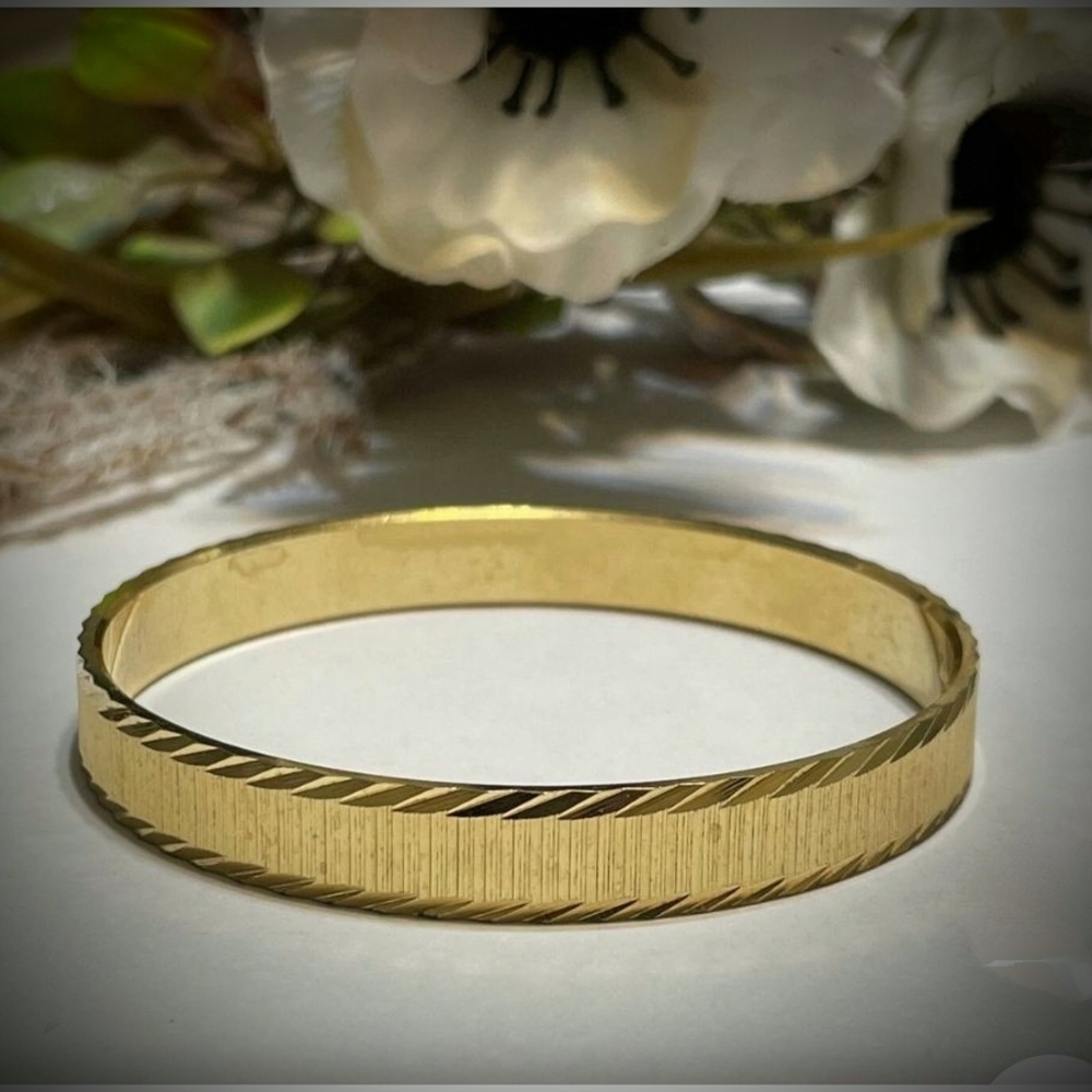 Trifari Gold Textured Bracelet
